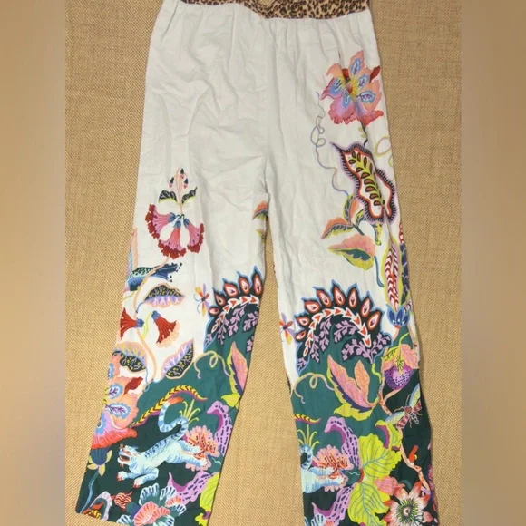 Sarah Gordon x Anthropologie large Tiger Pajama Flannel Set - Picture 7 of 9